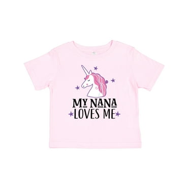 Inktastic My Nana Loves Me Unicorn Girls Baby T-Shirt