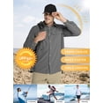 thumbnail image 6 of 33,000ft Men's Long Sleeve Sun Protection Shirt UPF 50+ UV Quick Dry Cooling Fishing Shirts for Travel Camping Hiking Grey X-Large, 6 of 7