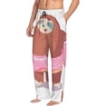 thumbnail image 2 of Yiaed Sloth with Donuts1 Print Men's Lounge Pants, Loose PJ Bottoms, Long Pajama Pants for Men-XX-Large, 2 of 5