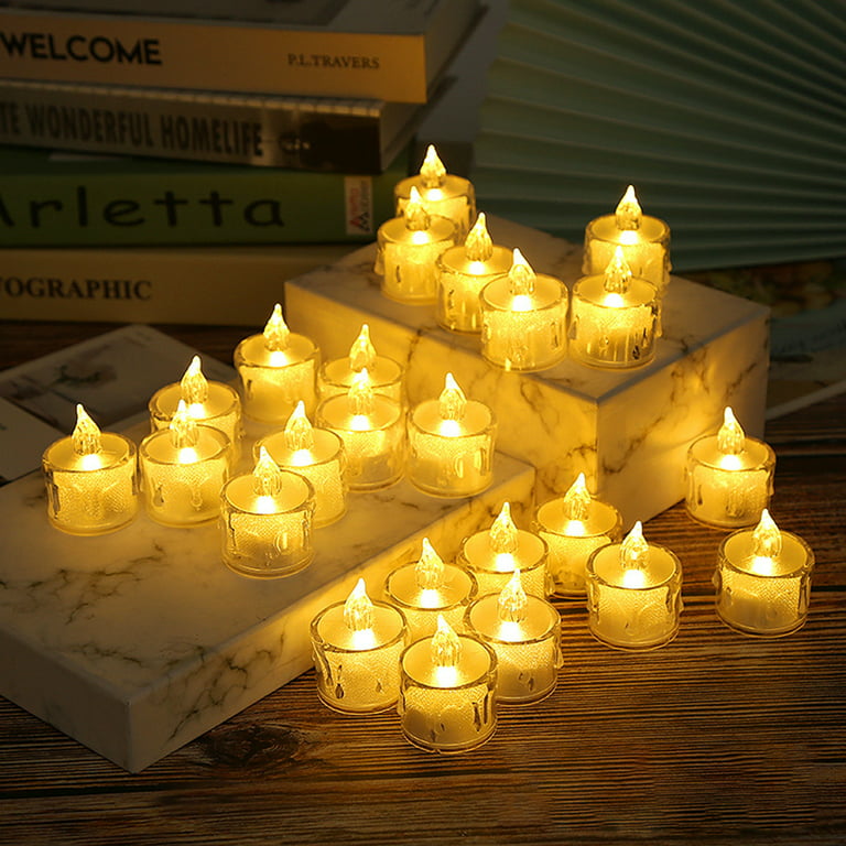 3 Pack Gold Mini Led Tealight Candle Lantern Lamps, Battery