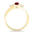thumbnail image 2 of SZUL Women's Pear Shaped Ruby and Diamond Sparkle Ring in 10K Yellow Gold, 2 of 5