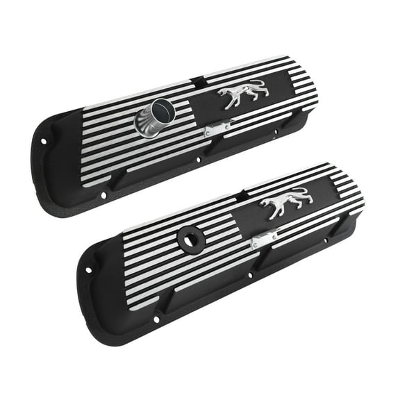 Scott Drake 6A582-CO Aluminum Valve Covers Cougar Logo Pair