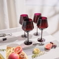 thumbnail image 2 of Thyme & Table 4-Pack Angled Wine Glass Set, Purple, 2 of 4