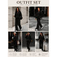 thumbnail image 3 of DOKOTOO 2 Piece Sweatsuits for Women Oversized Fleece Sweatsuits Zip Sweatshirt with Sweatpants Tracksuit with Pockets, 3 of 11