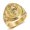 Gold color, variant on New Retro Animal Lion Pattern Men's Ring Fashion Vintage 14K Yellow Gold Lion Head Ring Accessories Party Jewelry