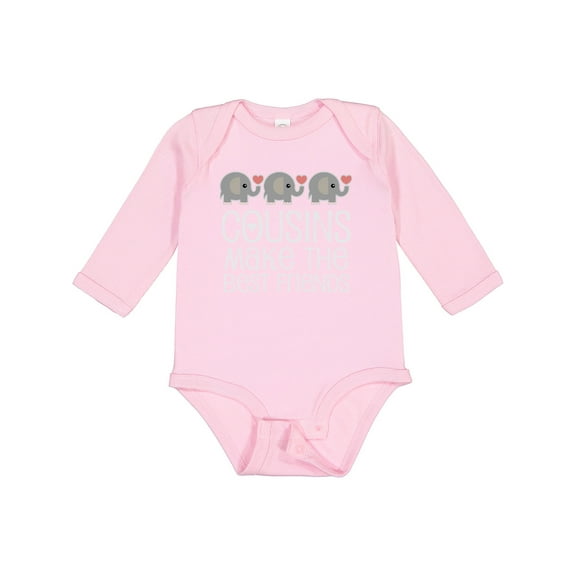 Inktastic Cousins Make the Best Friends Boys or Girls Long Sleeve Baby Bodysuit