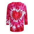 thumbnail image 5 of Viikei Plus Size Womens Clothes,Women's 3/4-sleeve Crew Neck Pullover Casual Fashion Valentine's Day Print Top Multicolor M, 5 of 5