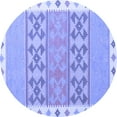 thumbnail image 1 of Ahgly Company Indoor Round Southwestern Blue Country Area Rugs, 8' Round, 1 of 4