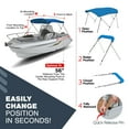 thumbnail image 5 of Knox B34-T34B 79-84 in. 3 Bow Bimini Tops for Boats, Fadeproof, Support Poles, Storage Boot, Pacific Blue, 5 of 7