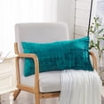 thumbnail image 5 of Home Soft Things Textured Velvet Pillow Covers (Set of 2), - Deep Teal - 14" x 26", 5 of 6