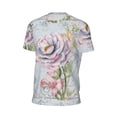 thumbnail image 6 of Wukai Vintage Rose Print Men's Short-Sleeved Mesh T-Shirt,Quick-Dry Short Sleeve Workout T-Shirt-Medium, 6 of 8