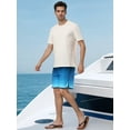 thumbnail image 4 of DARING DIVA Men's Summer Drawstring Color Block Beach Shorts 34 Dark Blue, 4 of 6