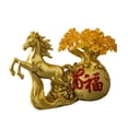 thumbnail image 3 of Estatua de caballo con forma de del dinero Feng Shui, adorno de la , coleccionable creativo para escritorio, dormitorio, negocios, festiva, 3 of 6