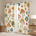 thumbnail image 2 of jejeloiu Cartoon Flowers Floral Blackout Curtains Set of 2 (52x84 Each),Colorful 3D Mushroom Window Curtains,Fungus Botanical Curtains and Drapes For Girls Teens,Ultra Soft Home Decor, 2 of 6