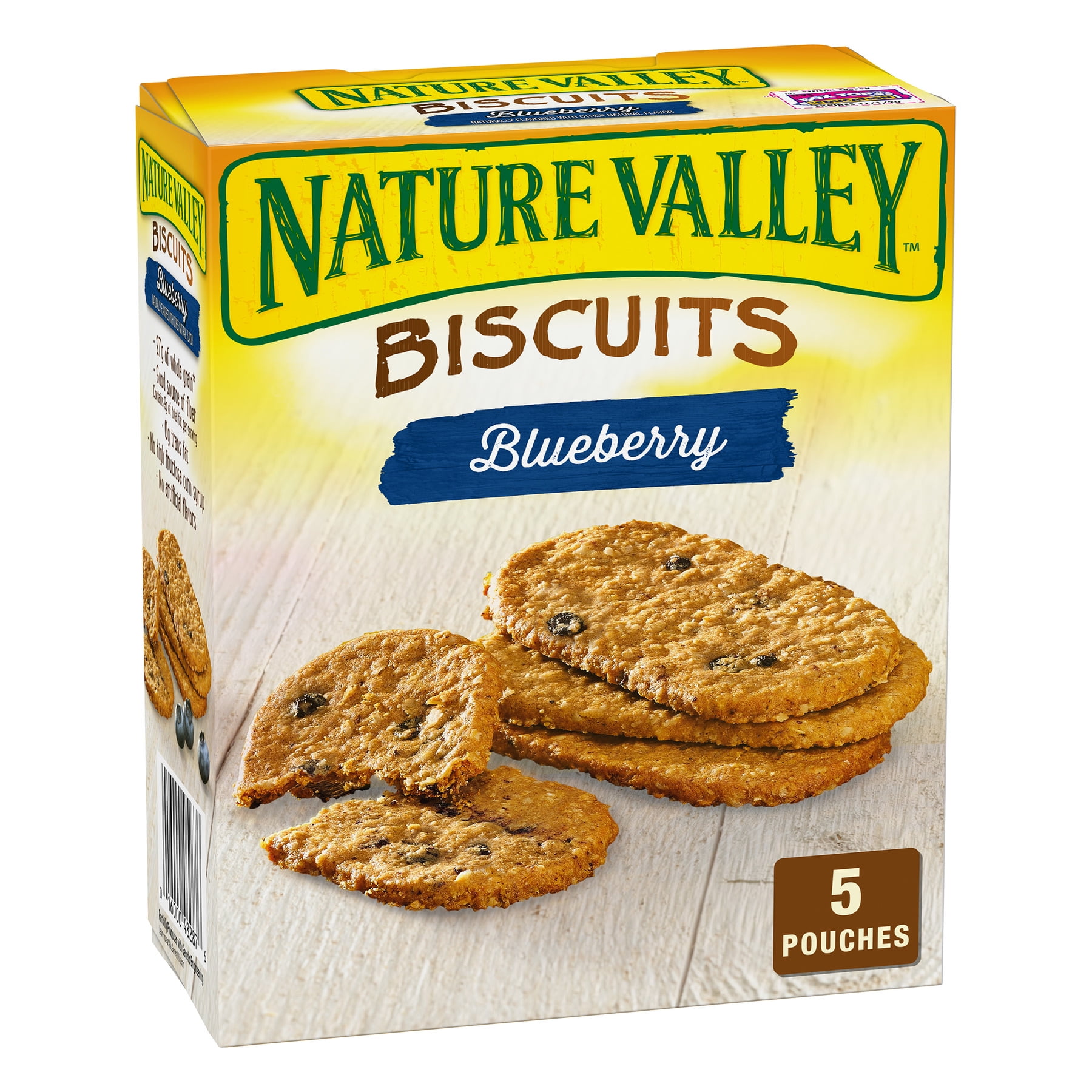 Nature Valley Biscuits Blueberry, 5 Pouches, 8.85 oz