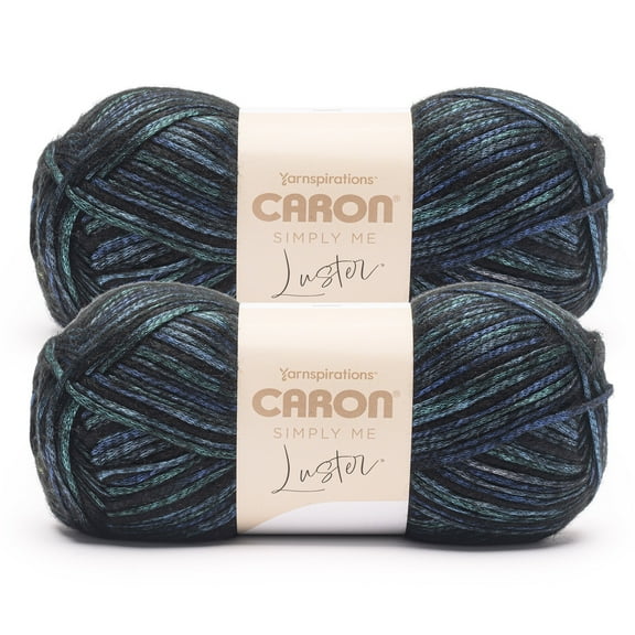 Caron® Simply Me Luster™ #4 Worsted (Medium) Blend Yarn, Sodalite 6oz/170g 360 Yards (2 Pack)