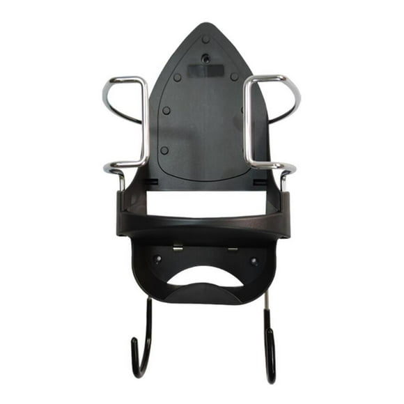 Soporte para tabla de planchar con ganchos, colgador de hierro eléctrico Negro
