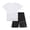 White, variant on Gyujnb Boys 2 Piece Summer Athletic Outfit Letter Print Short Sleeve Tee and Workout Shorts Casual Sports Set,15-16 Years