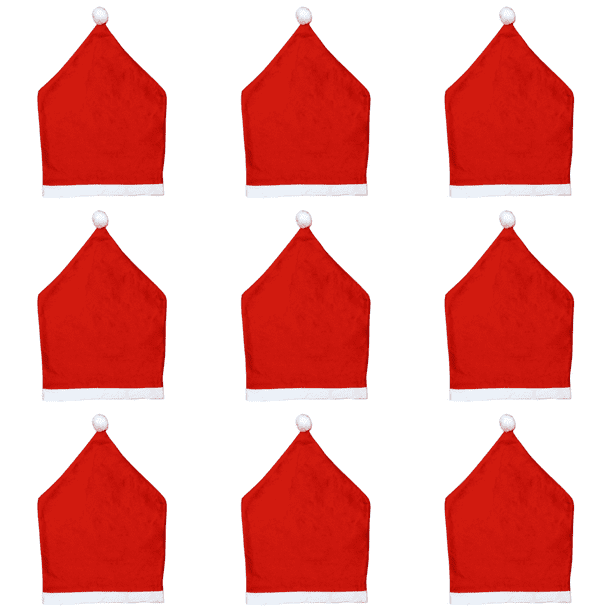 Fundas Traseras para Sillas Navideñas Tela No Tejida Suave El Respaldo La Silla Cena en Casa Color Rojo