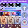 thumbnail image 3 of ZLPOWER Portable iPad Photo Booth with RGB Ring Light & Bluetooth APP Control - Adjustable Stand for 10.2”/10.9”/11”/12.9” iPad - Wedding, Halloween, Christmas Party Essential(White+Flight Case), 3 of 6