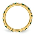 thumbnail image 2 of Auriga Fine Jewelry 14K Yellow Gold Lab Grown Diamond VS/SI GH & Cr Emerald Eternity Band for Women Size 8.5, 2 of 6