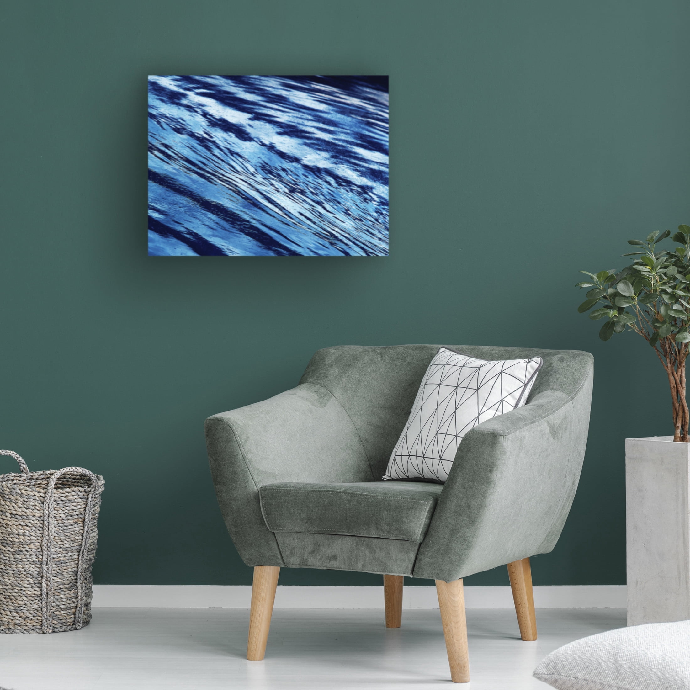 Canvas Wall Art - Clive Branson 'Water Pattern' Wall Art for Living Room, Bedroom, or Office Décor by Trademark Fine Art - 47 x 35 Inches