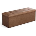 thumbnail image 5 of SONGMICS Puff Almacenaje, Banco de Almacenamiento, 38 x 110 x 38 cm, Soporta hasta 300 kg, para Sala de Estar, Dormitorio, Entrada, Marrón Café, 5 of 5