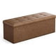 thumbnail image 5 of SONGMICS Puff Almacenaje, Banco de Almacenamiento, 38 x 110 x 38 cm, Soporta hasta 300 kg, para Sala de Estar, Dormitorio, Entrada, Marrón Café, 5 of 5