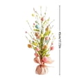thumbnail image 3 of BKBP Easter Decorations, Artificial 18 Inch Pre-Lit Easter Egg Tree Tabletop Decor with Delicate Ornaments, for Home Party Wedding Holiday Spring Summer Decoration, 3 of 9