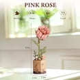 thumbnail image 2 of Puzle 3D de madera con flor rosa rosa, modelo DIY ROBOTIME, 2 of 7