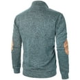 thumbnail image 4 of ZCFZJW Mens Casual Henley Pullover Sweatshirt Lightweight Regular Fit Comfy Athletic Long Sleeve Button up Plain T-Shirts Trendy Oversized Baggy Stand Collar Tops Light Blue M, 4 of 5