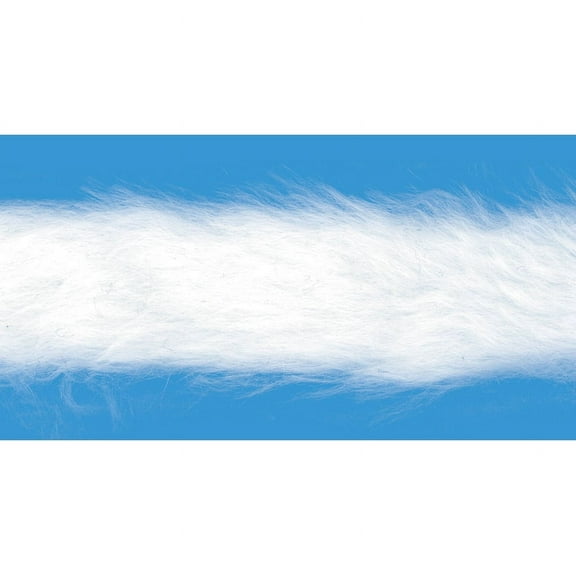 WHITE 1 INCH FAUX FUR