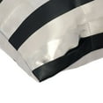 thumbnail image 2 of The HomeCentric Silver Pillow Covers, Striped Cushion Covers, Pack of 2, 12x12 inch (30x30 cm) Cushion Covers, Faux Leather Square Pillows, Metallic Leather Sparkly Leather Stripes - Omg Its Silver, 2 of 5