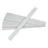 25 White Wooden Straight Edges with Metal Strips Office Supplies - 12"