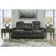 thumbnail image 4 of Bowery Hill Faux Leather Reclining Sofa with Headrest in Gray, 4 of 7