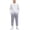 Gray, variant on BXJX Boys Cotton Outfit Sets Size 10-12, 2 Piece School Long Sleeve Crew Neck Sweatshirts and Joggers Sets Beige