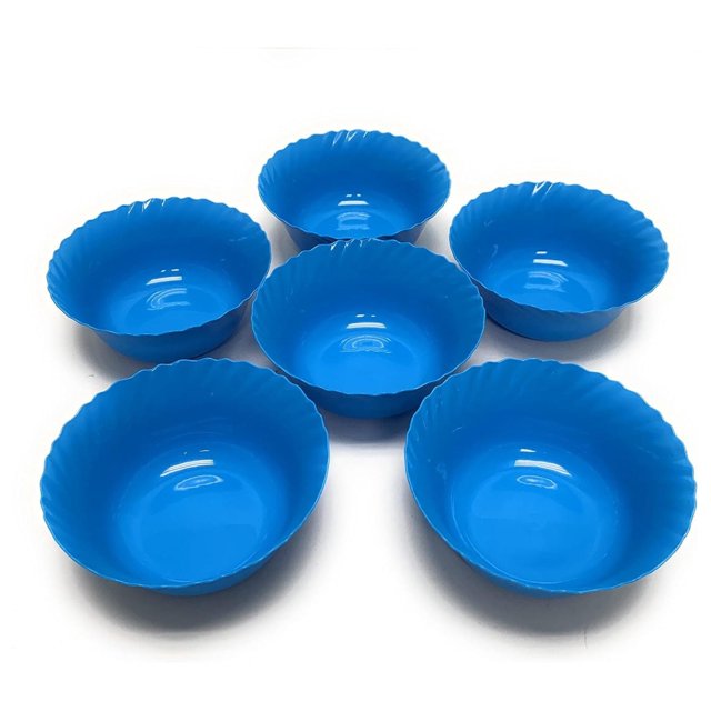 Colección Curly (Cuenco pequeño de 5 pulgadas - Paquete de 6, Azul)