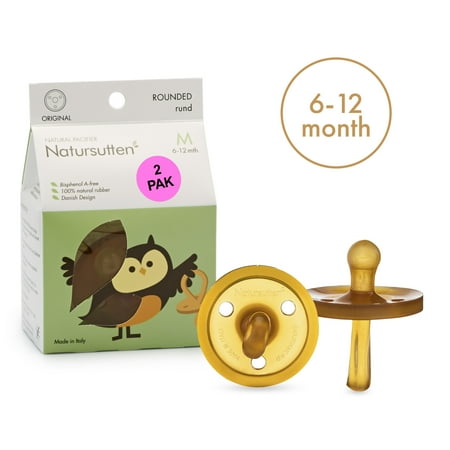 UPC: 0894654002004 | Natursutten Pacifier 6-12 Months Natural Rubber Round Infant Pacifier 2pk