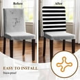 thumbnail image 5 of White Black Striped Chair Covers Set of 4 Simple Stripes Background Chair Back Covers Stretch Removable Washable Chairs Slipcovers Chair Protector for Dining Room Kitchen Party Decor, 5 of 5