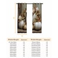 thumbnail image 6 of Fsddascl White Pumpkins Fall Blackout Curtains for Bedroom/Living Room, Thermal Insulated Kitchen Curtains, Thanksgiving Floral Oil Painting Grommet Darkening Window Treatment Drapes 42"x63"x2, 6 of 6