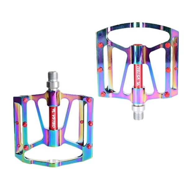 Greeniant Modificación de Pedal de bicicleta, accesorios de actualización de estribo de bicicletas universales, pedales de rodamiento, componente Ciclismo Vistoso Greeniant OD027524-03
