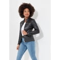 thumbnail image 3 of Joe Browns Women's Plus Size Leather Zip Biker Jacket, 3 of 4