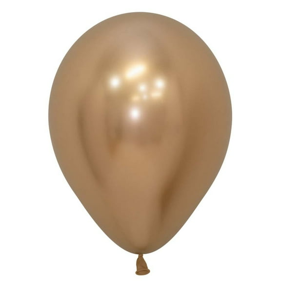 9 inch Sempertex Reflex Gold Latex Balloons (80 Pack) - Party Supplies Decorations
