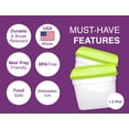 thumbnail image 3 of Arrow Food Storage Containers with Lids to Freeze, 1.5 Pint, 3 Cups, 8 Pack, 3 of 7