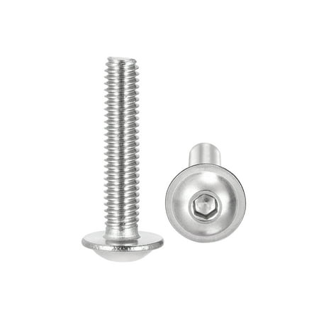 

Uxcell M4 x 20mm 304 Stainless Steel Flanged Button Head Socket Cap Screws 50 Pack