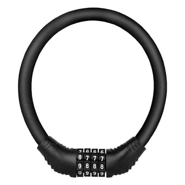 Under 15$ Oimcto Bicycle Lock,Anti-Theft Combination Lock,Ring Lock,Lock 4 Digit Cable Lock Lightweight Lock Lock Combination Portable Lock for Black