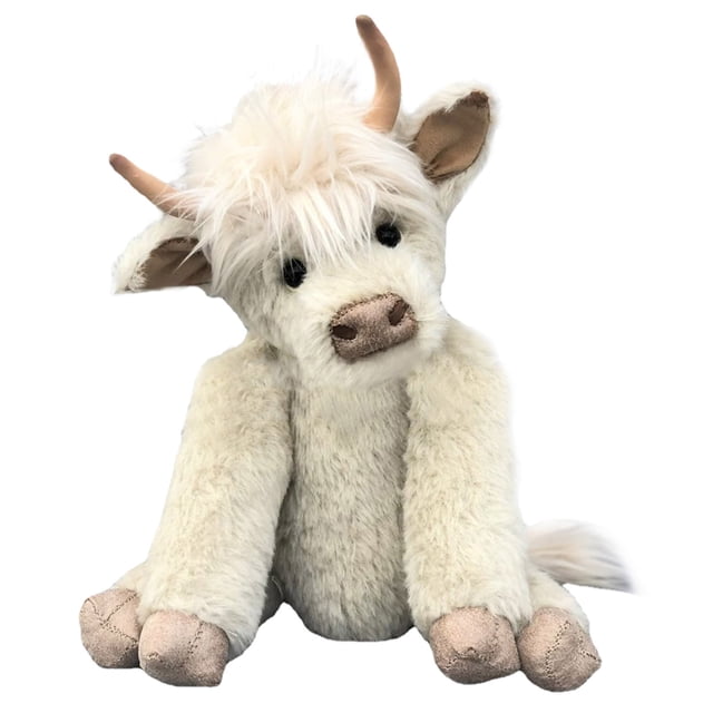 Muñeco de peluche de vaca de las Tierras Altas, juguetes de peluche de ganado, vaca esponjosa, juguetes de vaca para mascotas
