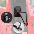 thumbnail image 4 of Applicable to Square Side Mirrors Without Door For Wrangler Cj Tj J, 4 of 8