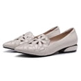 thumbnail image 4 of Seffadzy Women's Flat Shoes Soft Sole Cutout Breathable Lightweight Casual Flats Comfortable Slip White 38, 4 of 7
