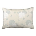 thumbnail image 1 of RYLABLUE Vintage Flowers And Leaves Pattern Beige Background Decorative Pillowcases With Hidden Zipper Decor Cushion Covers Two Side 20x30 inches, 1 of 1